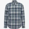 Kidd Tailored Checked Cotton Shirt Green