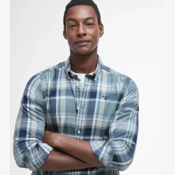 Kidd Tailored Checked Cotton Shirt Green