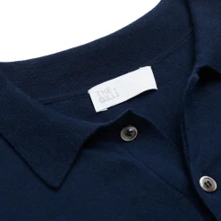 Knitted Short Sleeve Polo Dark Navy