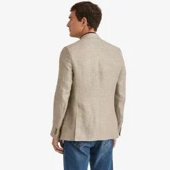 Linen Herringbone Jacket Khaki