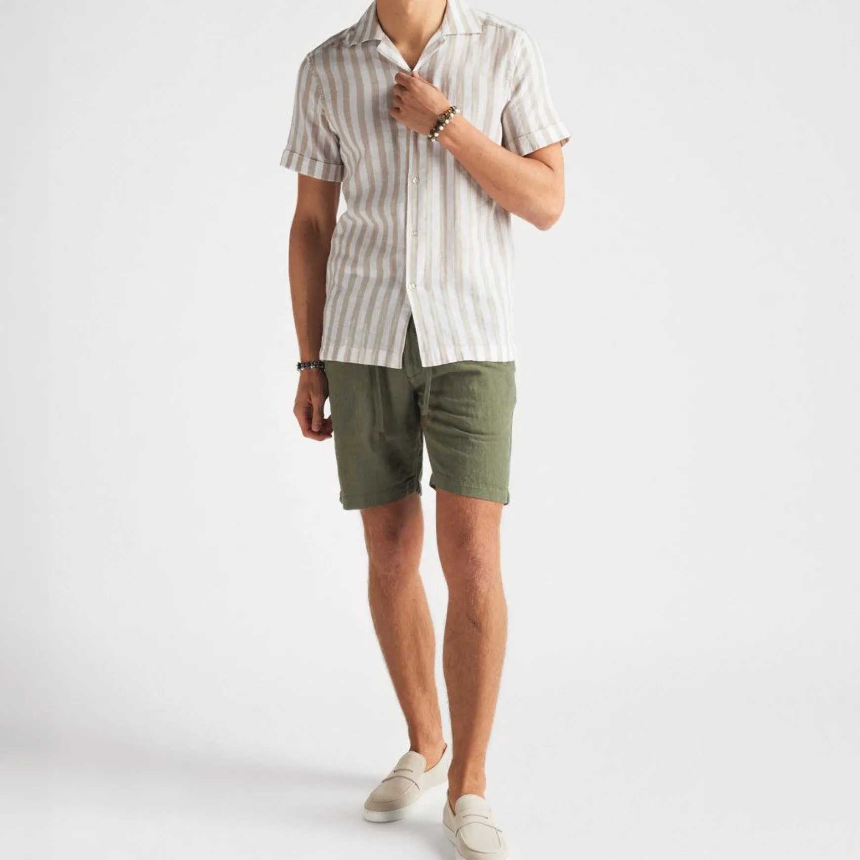 Linen Shorts Olive