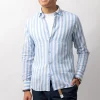 Luca Linen Shirt Stripe Blue