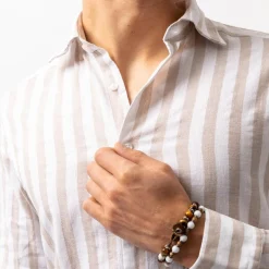 Luca Linen Shirt Stripe Beige