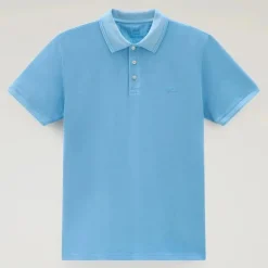 Mackinack Stretch Cotton Polo Blue