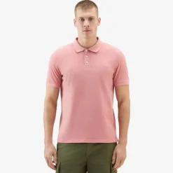 Mackinack Stretch Cotton Polo Coral