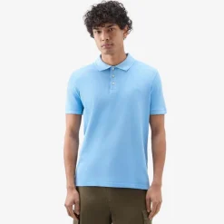 Mackinack Stretch Cotton Polo Blue