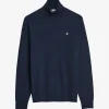 Merino Roller Neck Navy