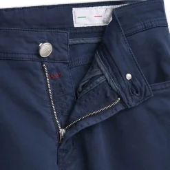 Michelangelo 5-pocket Bull Cotton Trousers Blue