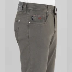 Michelangelo Stretch Gabardine 5-pocket Aloe