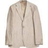 Mike Linen Suit Jacket Khaki