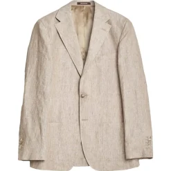 Mike Linen Suit Jacket Khaki
