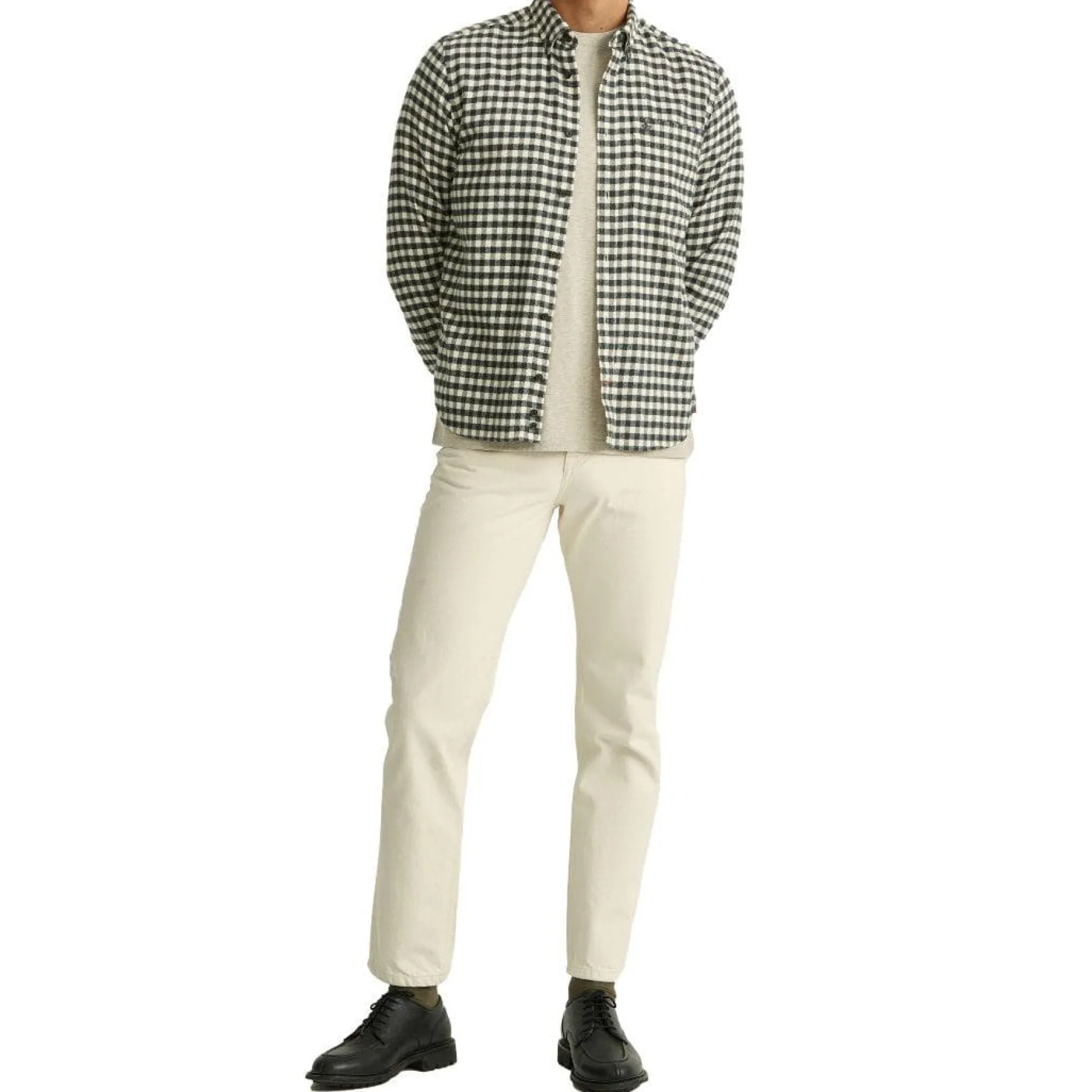 Multicheck Flannel Shirt Grey