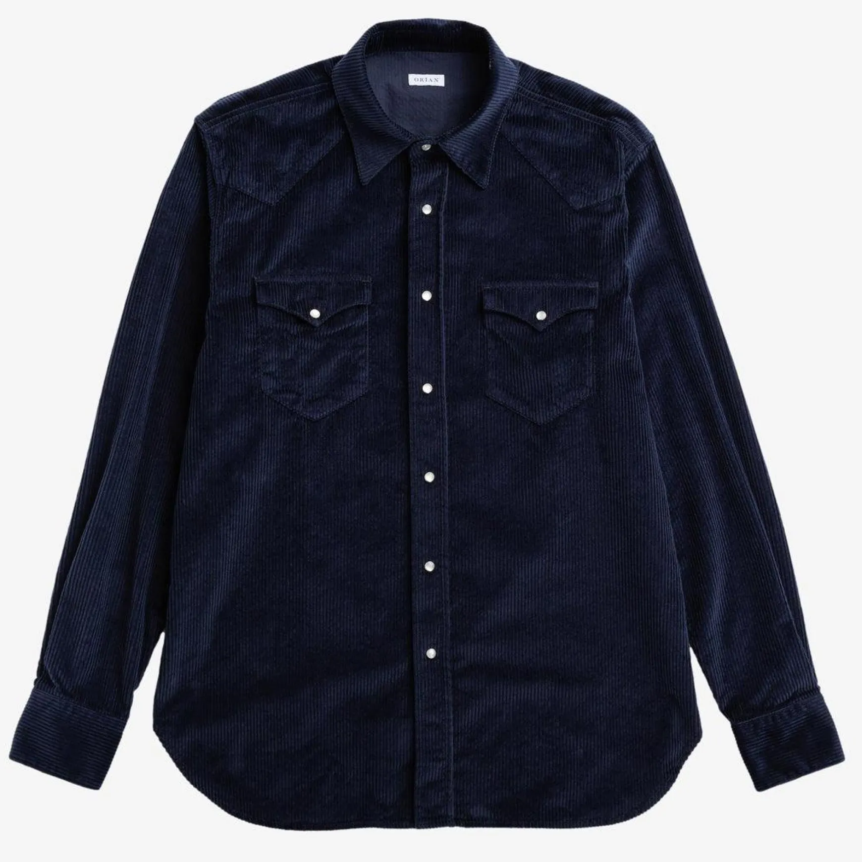 Orian Corduroy Western Shirt Navy