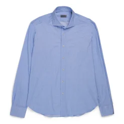 Orian Cotton Stretch Shirt Light Blue