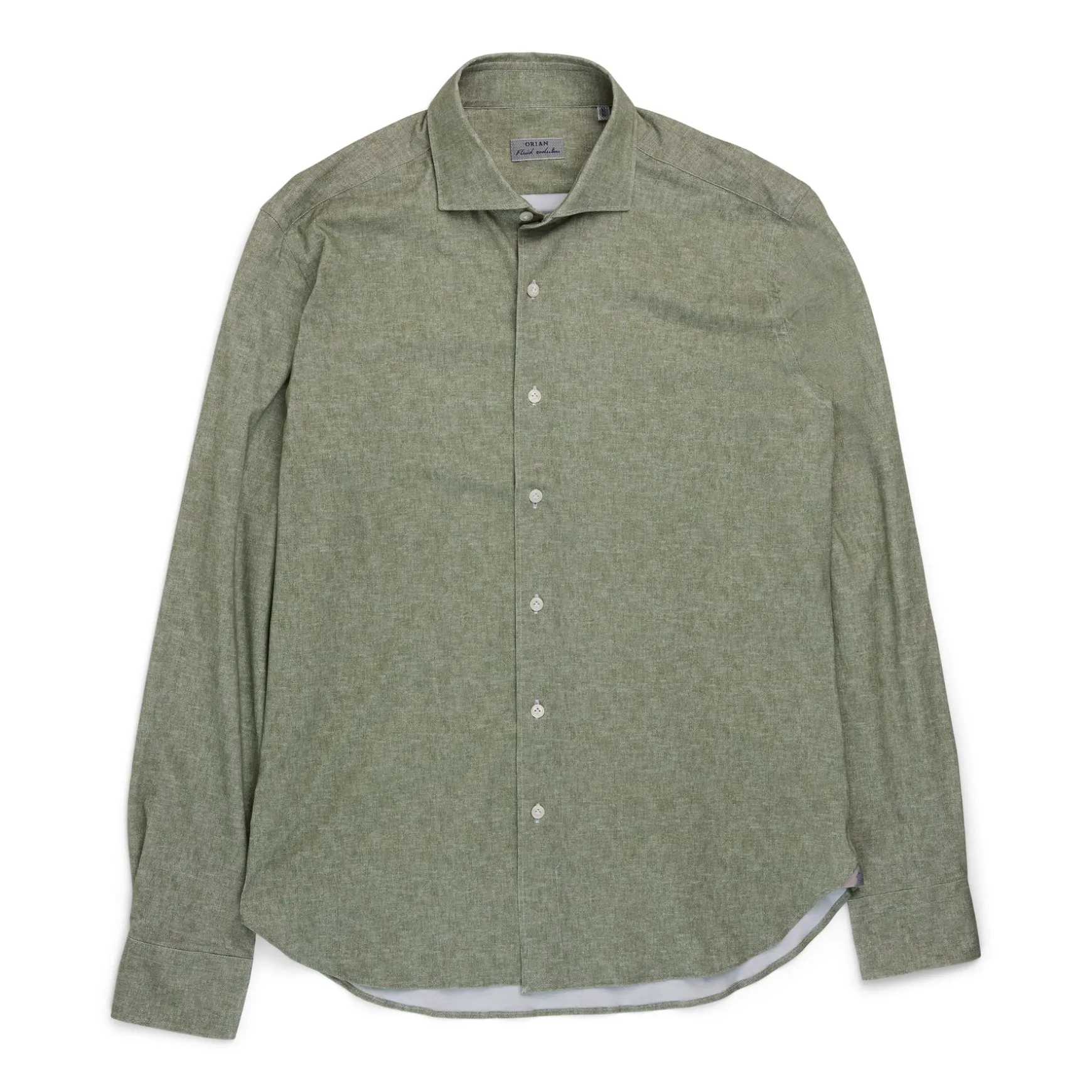 Orian Cotton Stretch Shirt Green