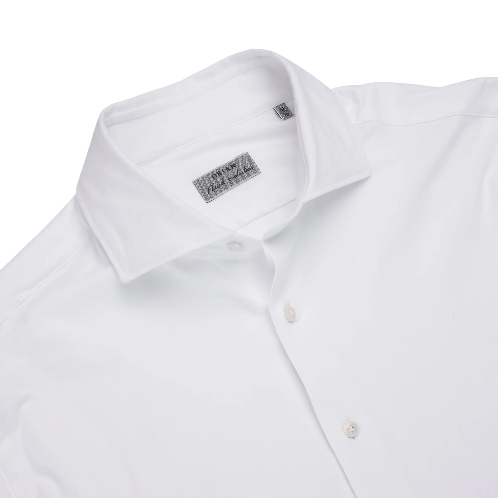 Orian Cotton Stretch Shirt White