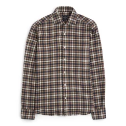 Orian Flannel Check Shirt Blue/Beige