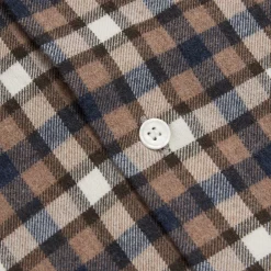 Orian Flannel Check Shirt Blue/Beige