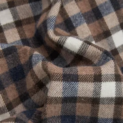 Orian Flannel Check Shirt Blue/Beige