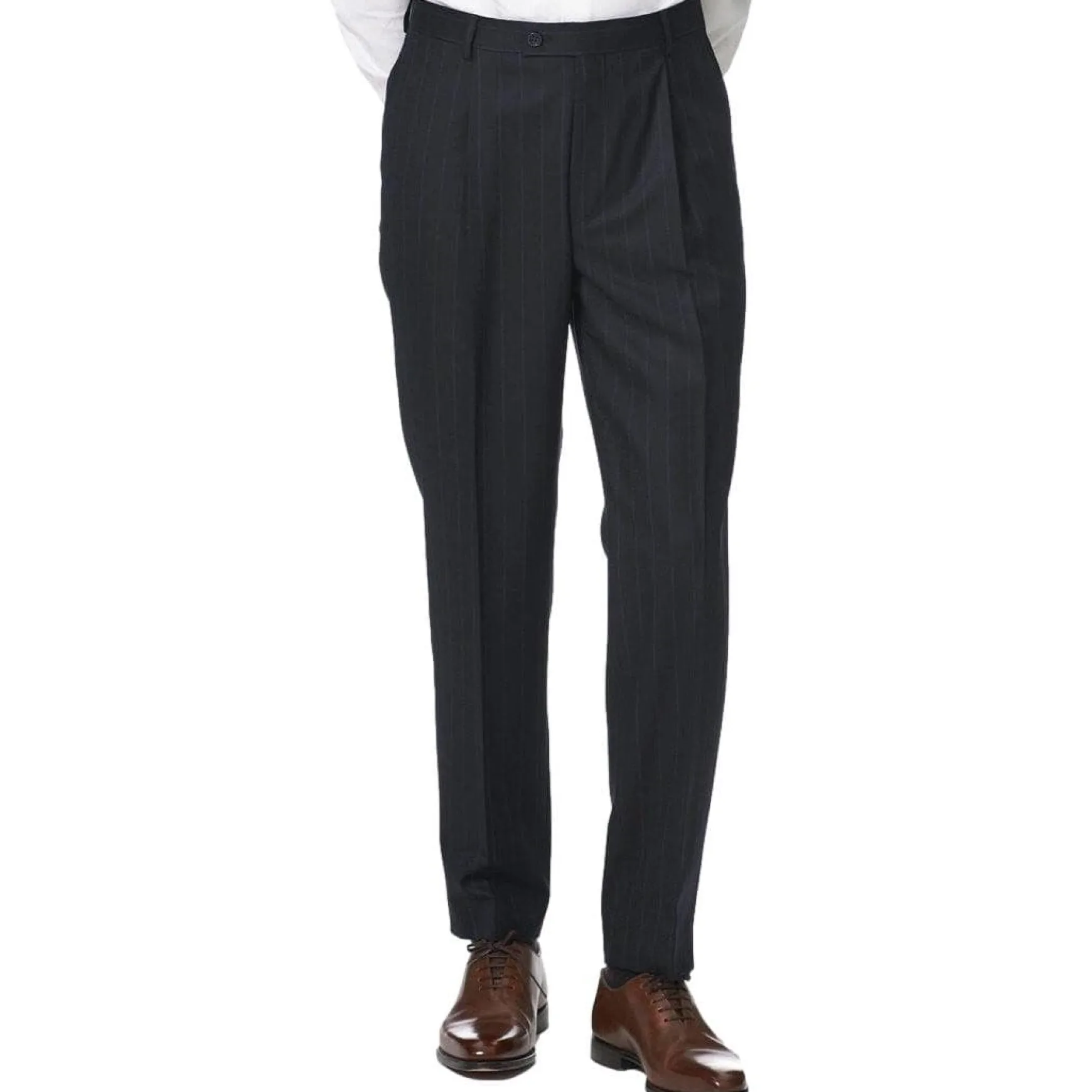 Philip Pinstripe Suit Trousers Navy