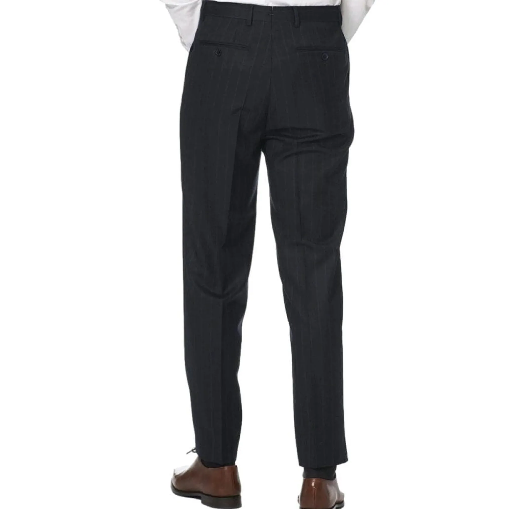 Philip Pinstripe Suit Trousers Navy