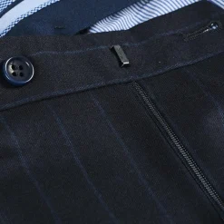 Philip Pinstripe Suit Trousers Navy