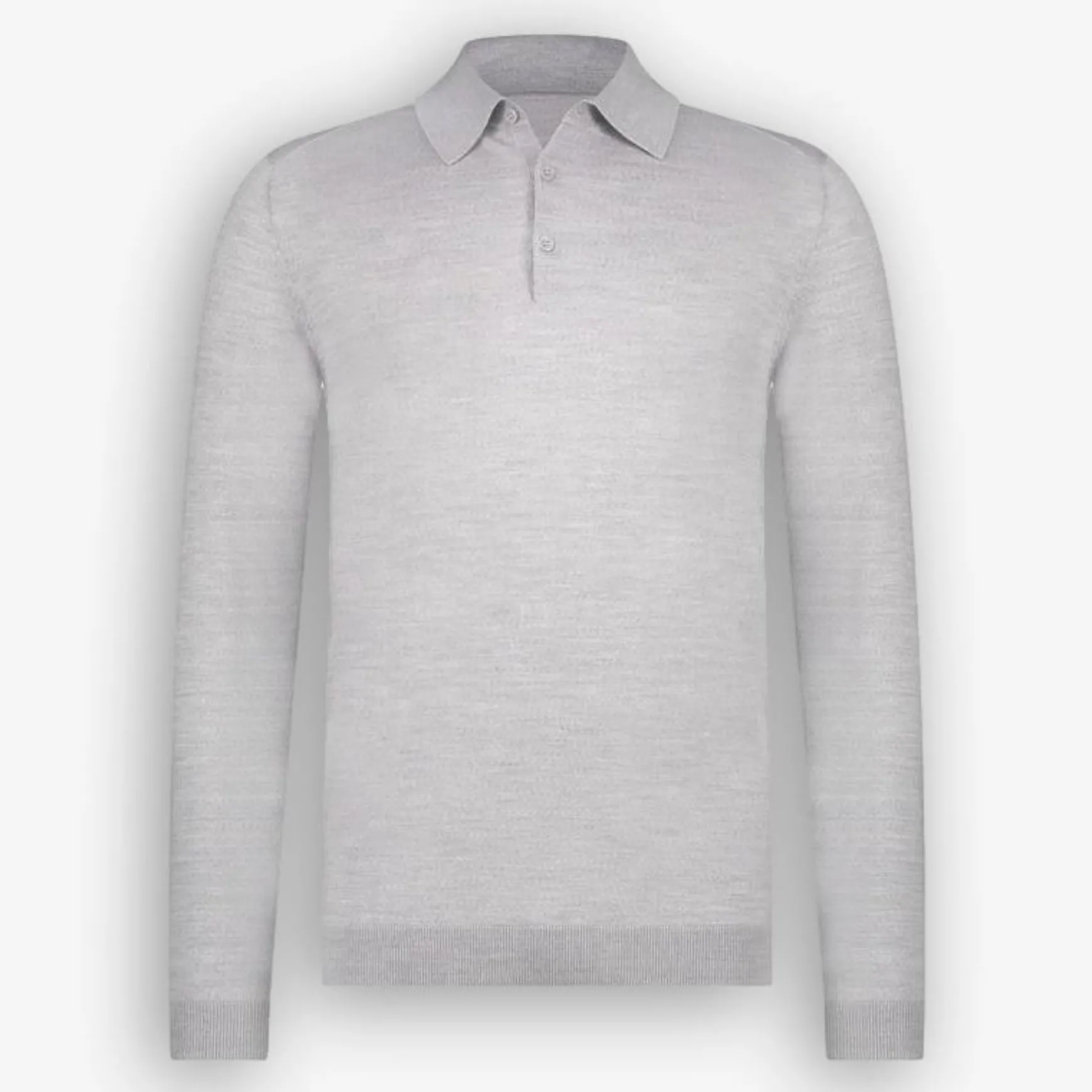 Picerno Polo Long Sleeve Light Grey