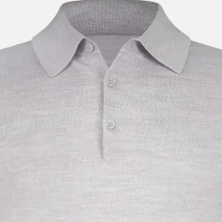 Picerno Polo Long Sleeve Light Grey