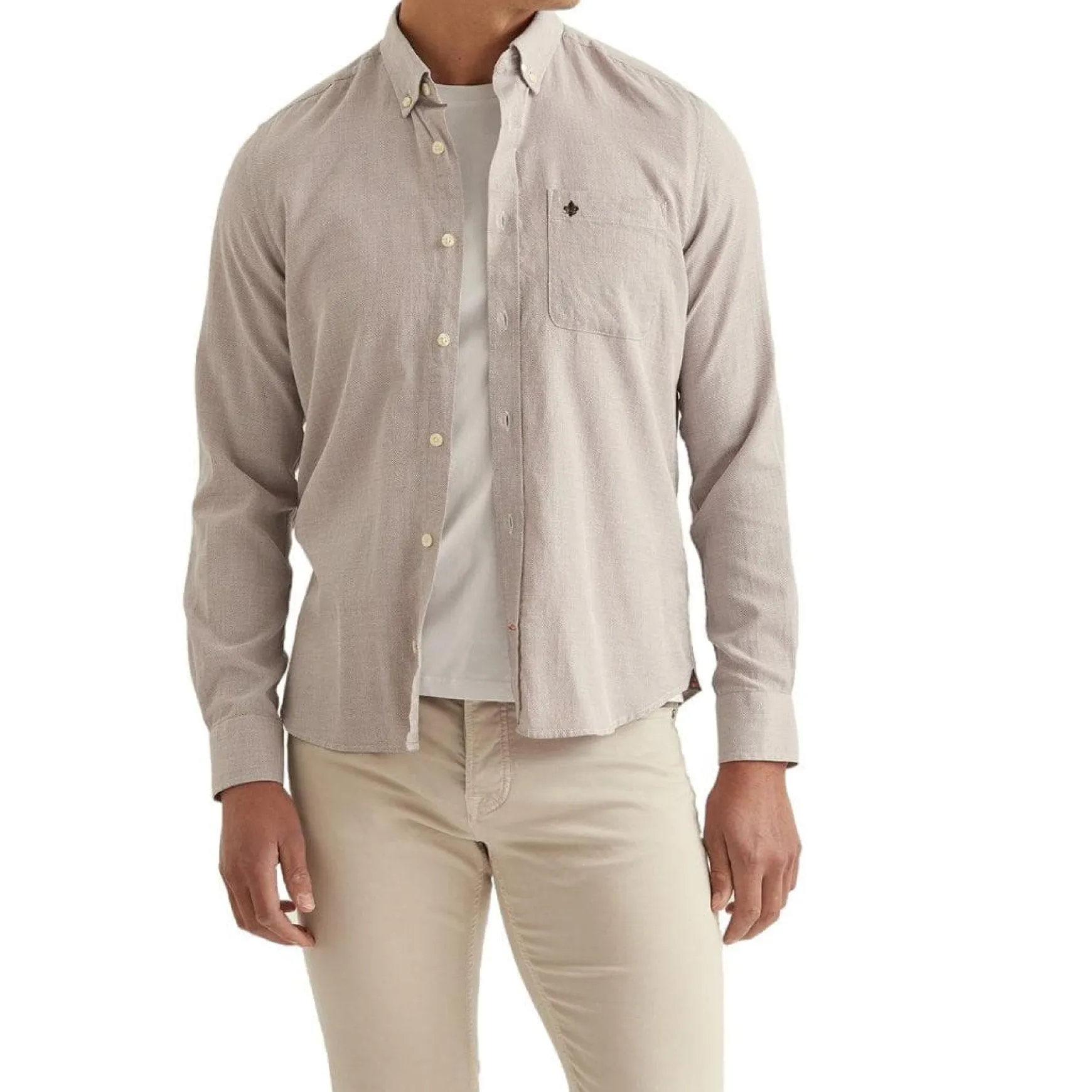 Piqué Washed Shirt Brown