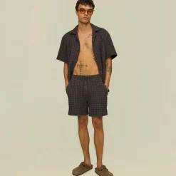 Porto Waffle Shorts Nearly Black