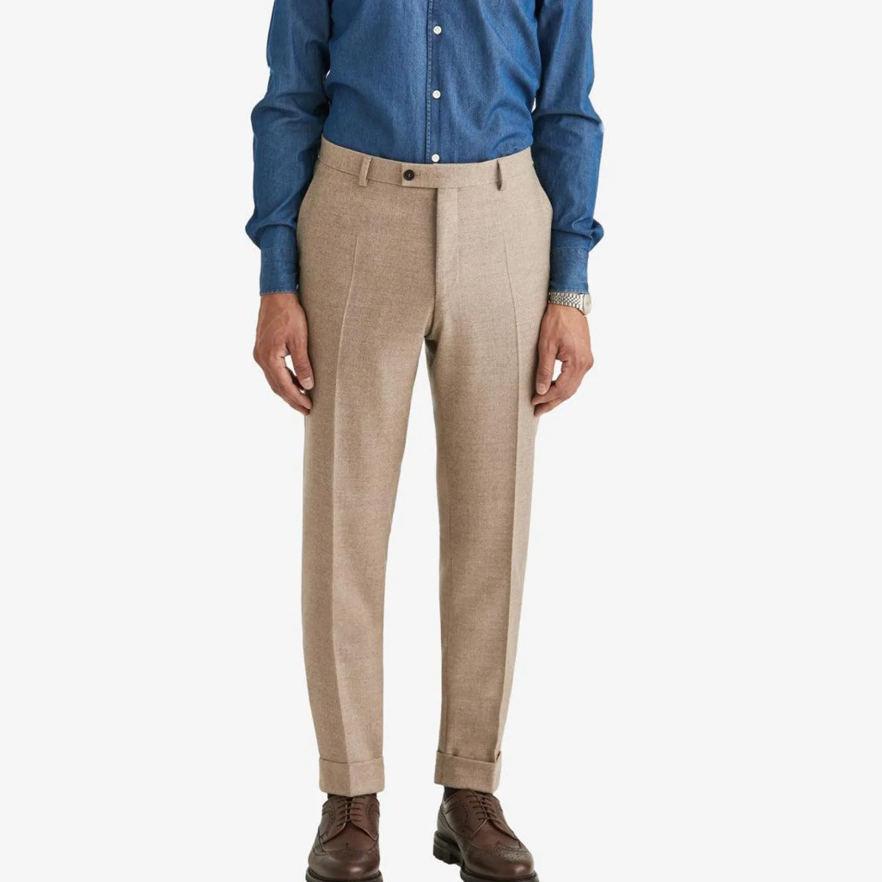 Prestige Flannel Trouser Khaki