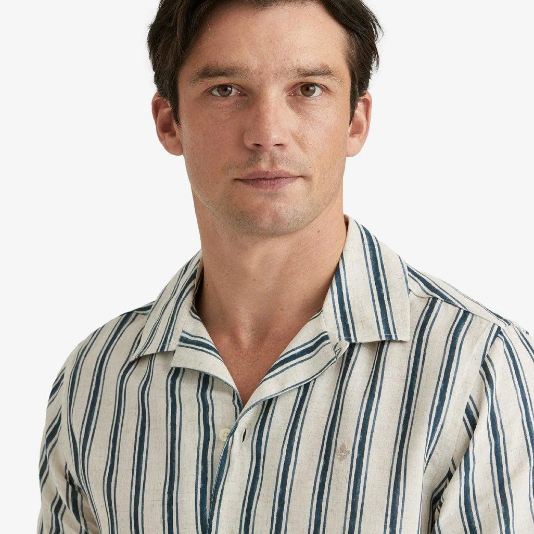 Printed Short Sleeve Shirt Blue