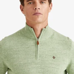 Randall Cotton Half Zip Green