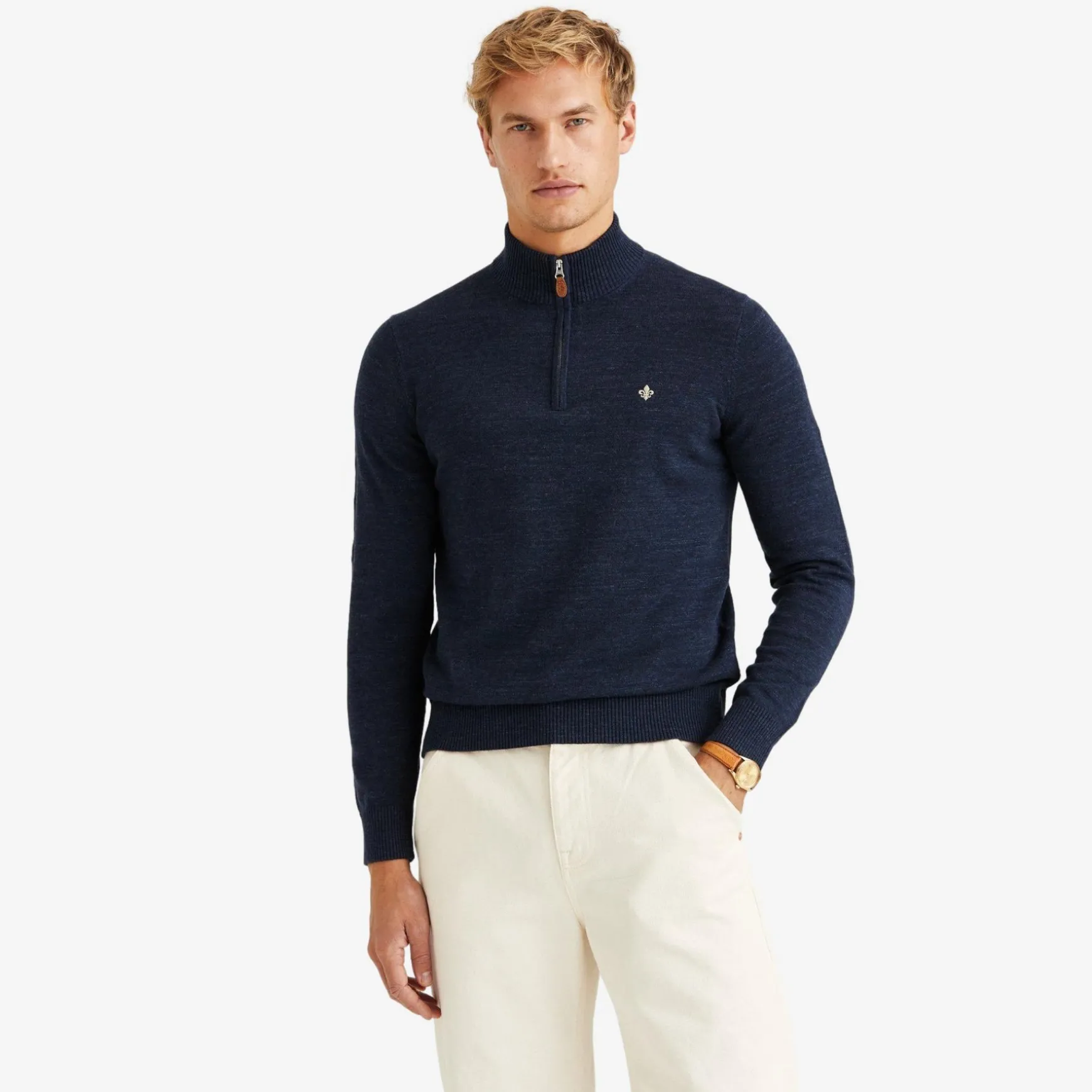 Randall Cotton Half Zip Navy