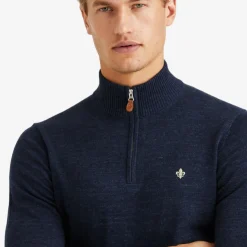 Randall Cotton Half Zip Navy