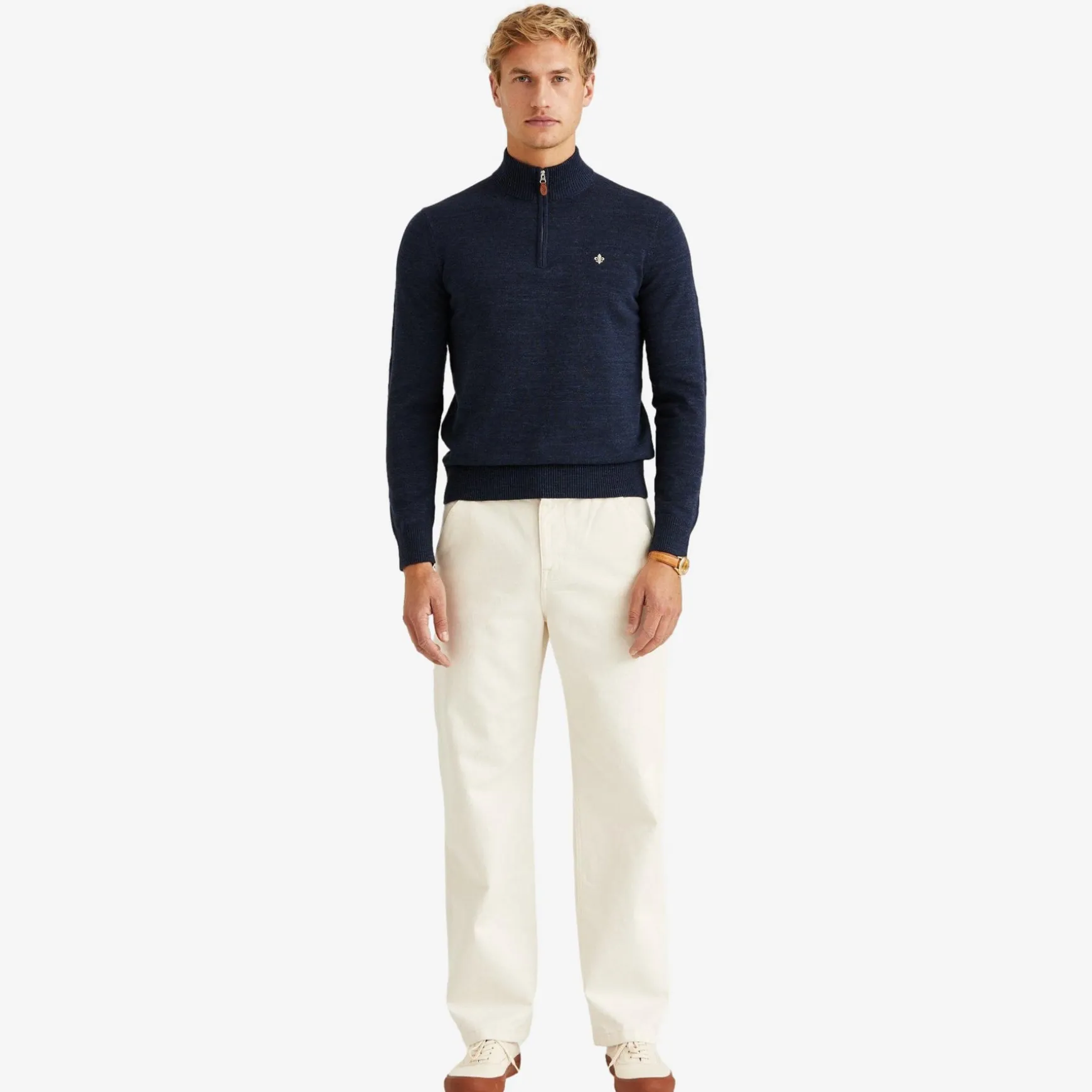 Randall Cotton Half Zip Navy