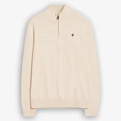 Randall Cotton Half Zip Offwhite