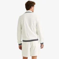 Reedford Terry Zip Cardigan Offwhite