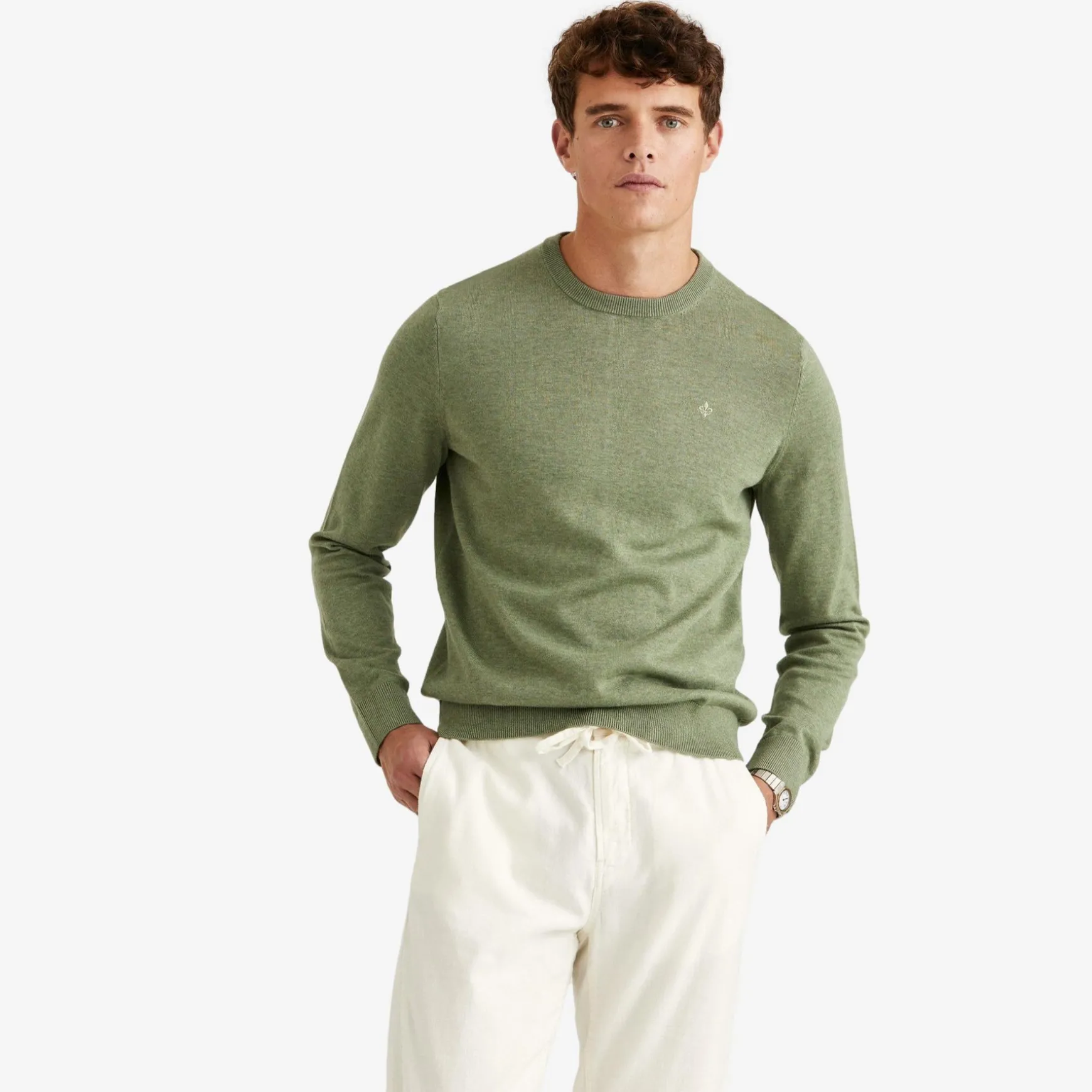 Riley Cotton O-Neck Olive