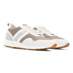 Runner Sneaker Suede Mesh Brown/White