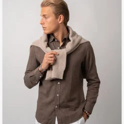 Rustic Flannel Shirt Brown