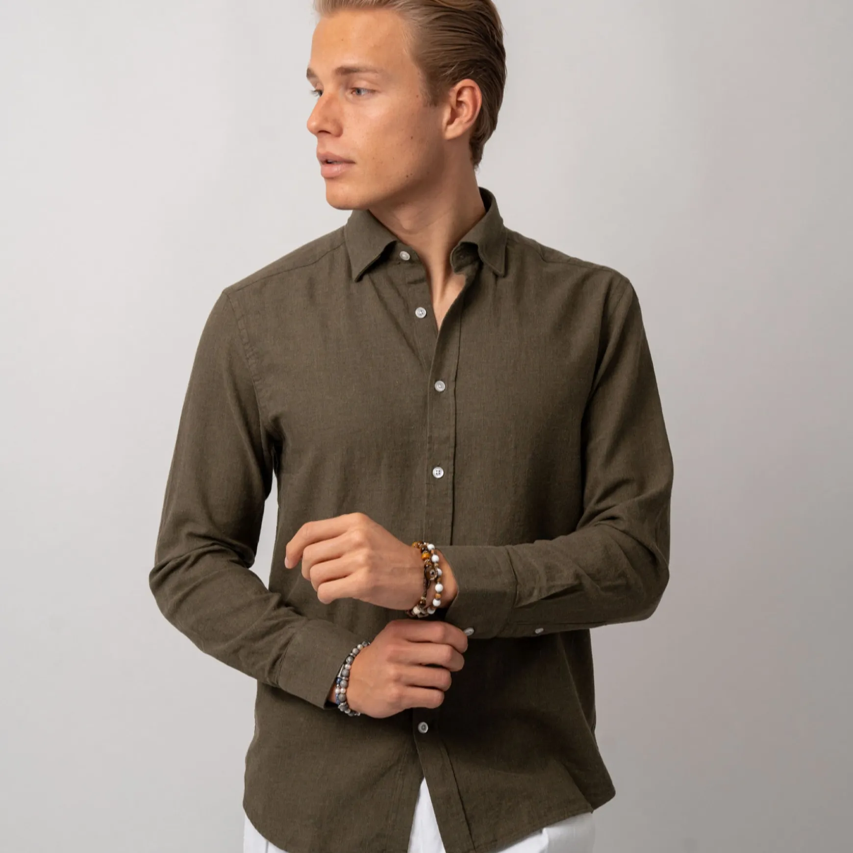 Rustic Flannel Shirt Green