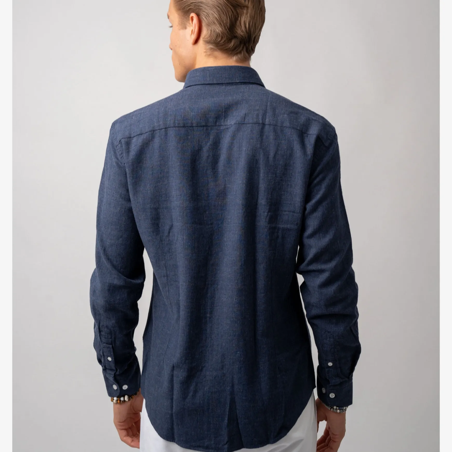 Rustic Flannel Shirt Navy