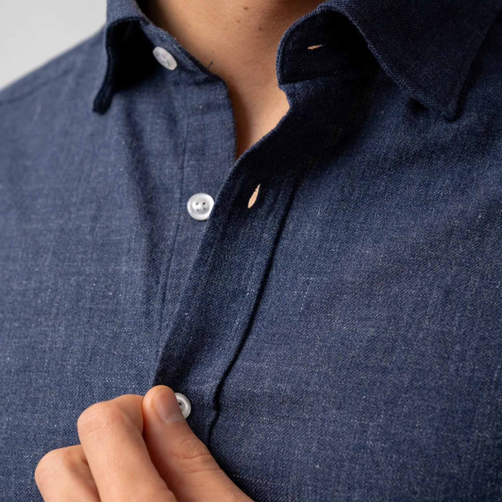 Rustic Flannel Shirt Navy