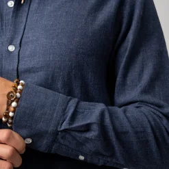 Rustic Flannel Shirt Navy