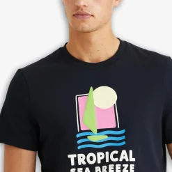 Seaton Mixed Tee Blue