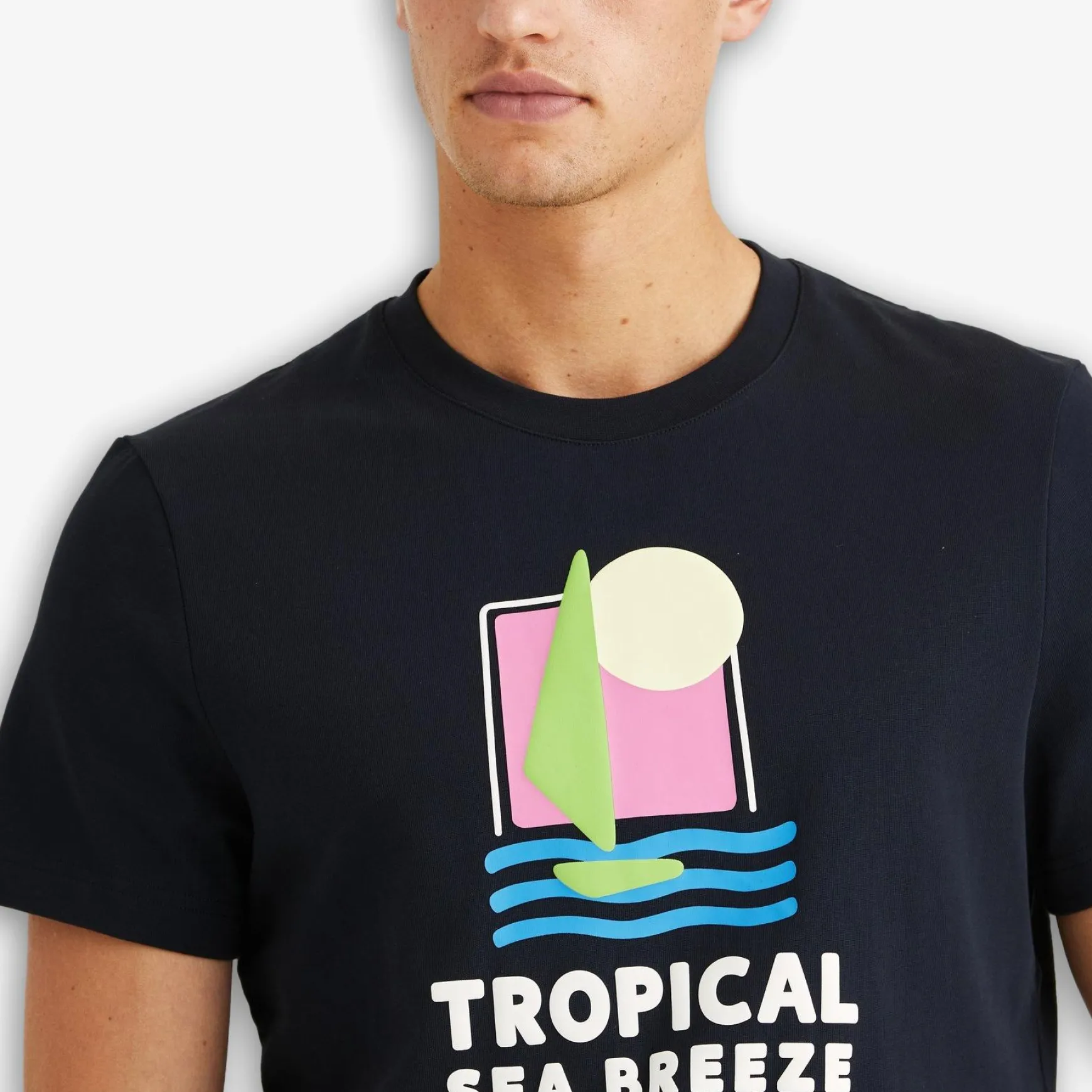 Seaton Mixed Tee Blue