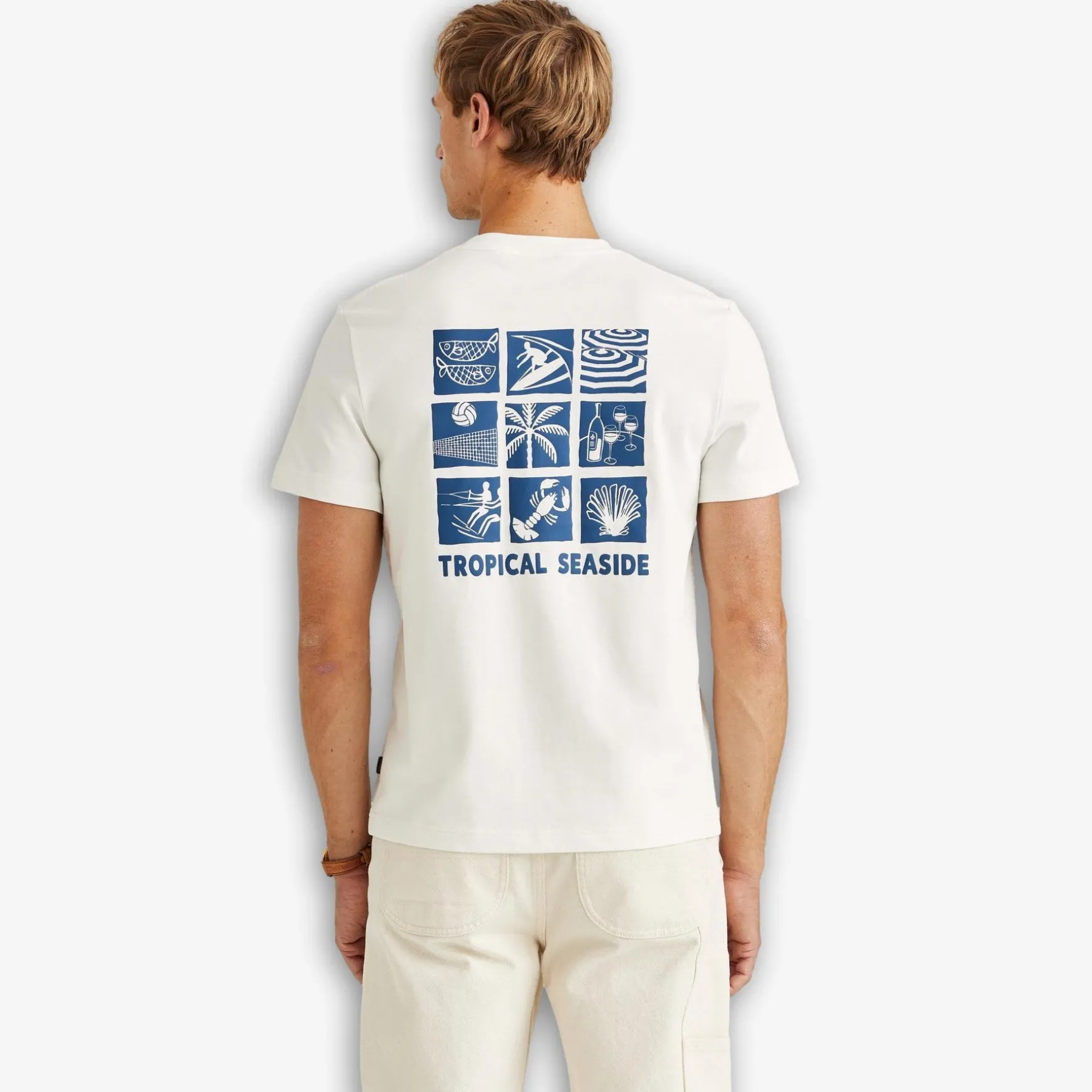 Seaton Mixed Tee White