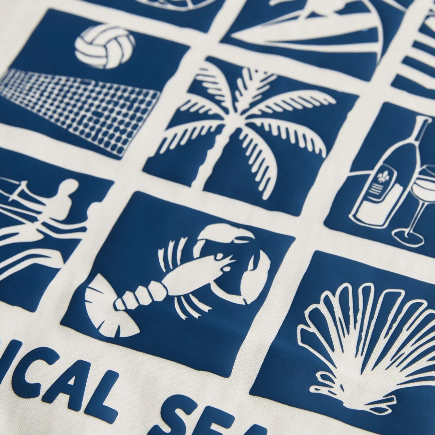 Seaton Mixed Tee White