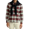 Smedley Flannel Shirt Offwhite/Red
